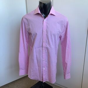 Michael Kors slim fit stretch pink 15x32/33 M long sleeve button-up shirt